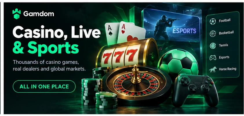 Gamdom casino, live games and sportsbook products in one place