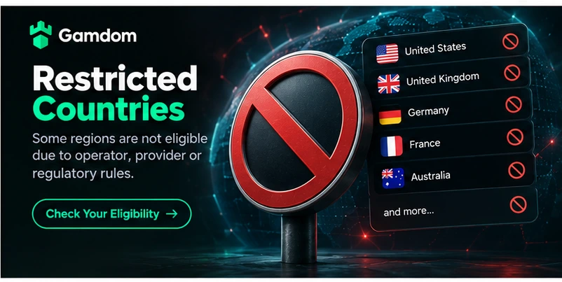 Restricted countries and location access limits for Gamdom