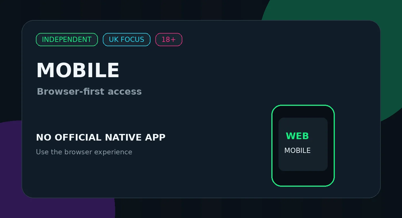 Original UK-focused illustration for Gamdom App UK: Mobile Browser Access